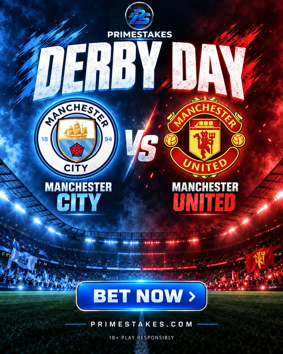PrimeStakesNG's tweet photo. Derby day is here!

Manchester City take on Manchester United
Are you ready? https://t.co/fSUKapQENY