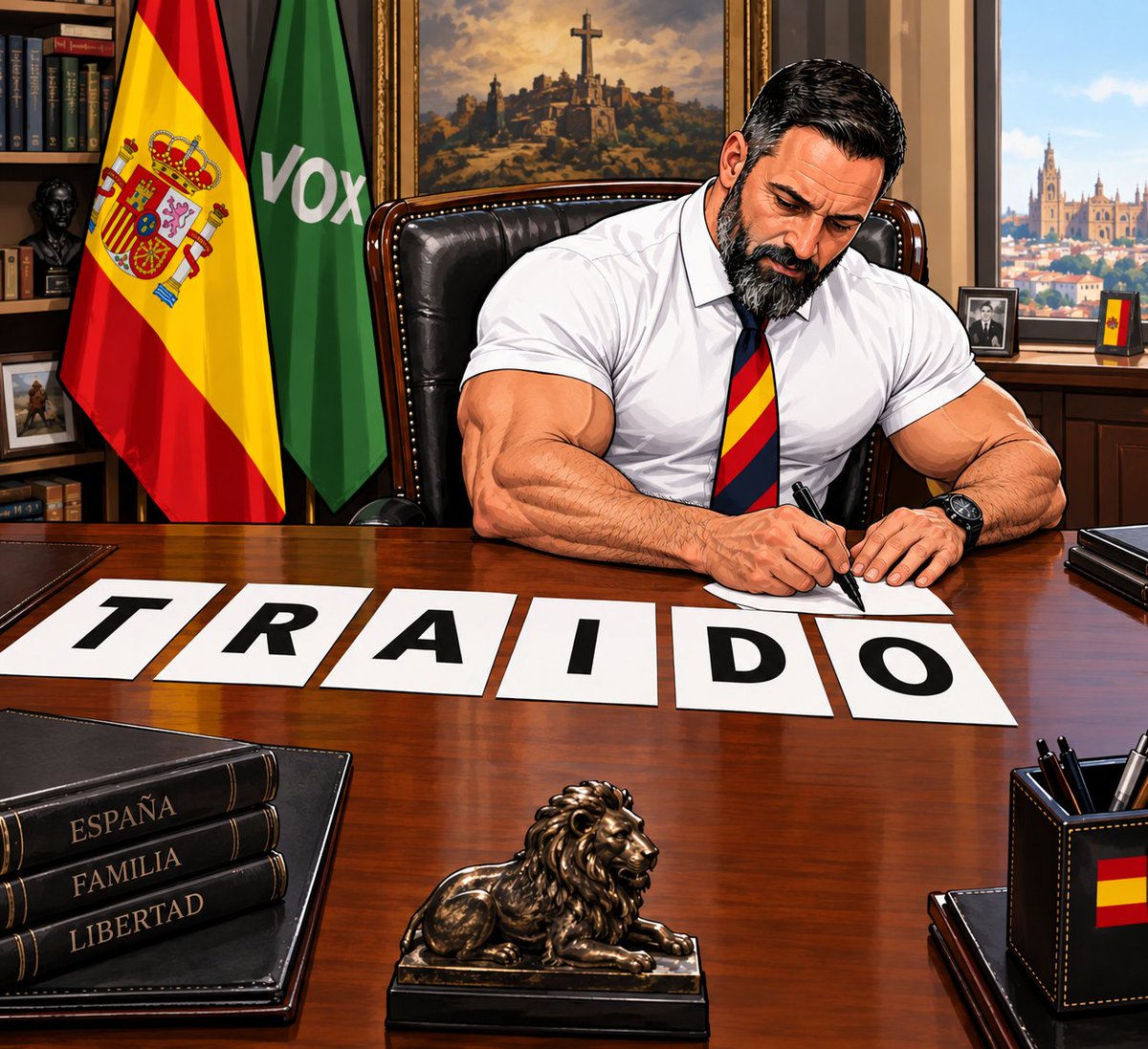 santyabascal's tweet photo. 🇪🇸 Haciendo cosas importantes por mi país. 
🤡 Art Attack.
#FelizJueves https://t.co/dxLamtivmk