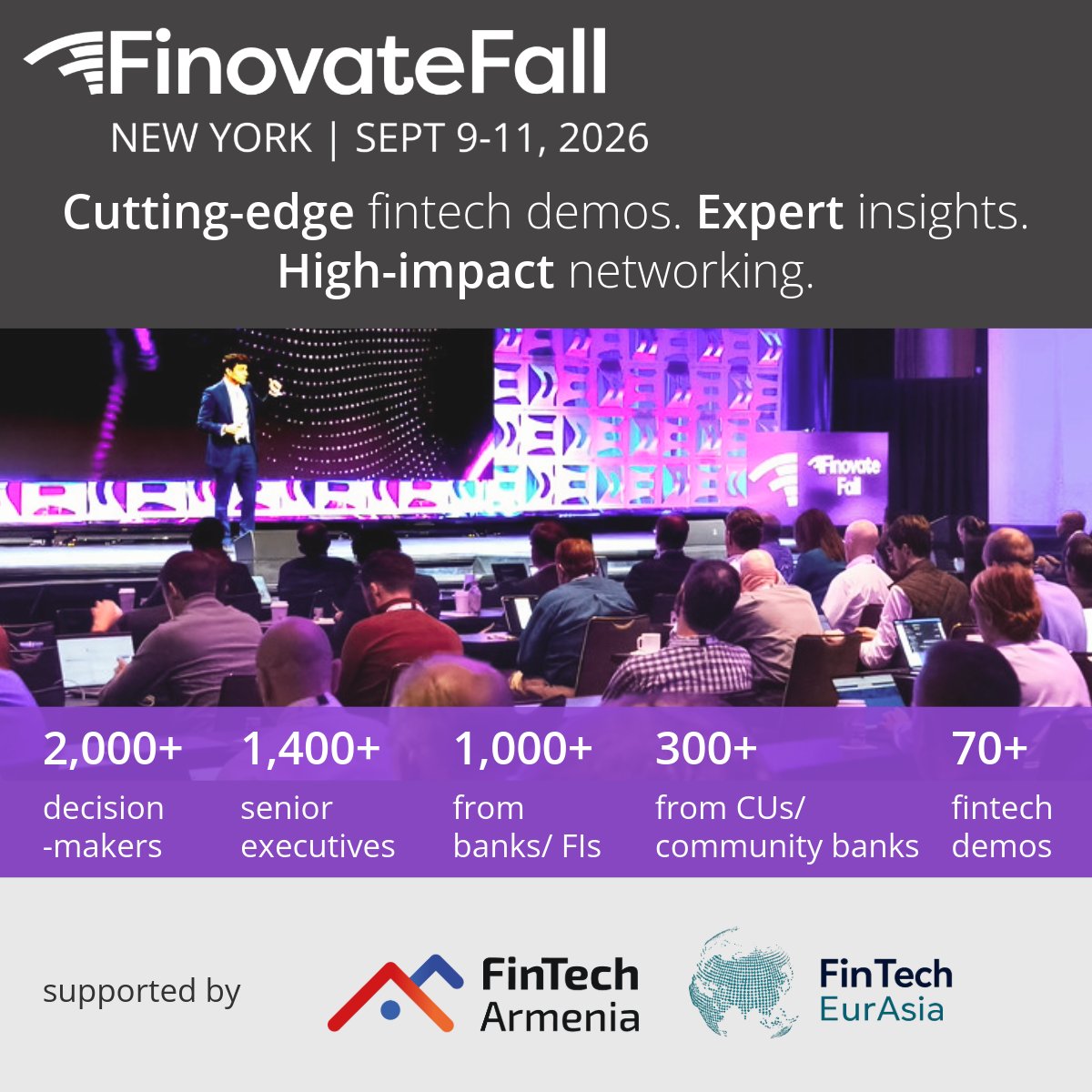 FinTech_Armenia's tweet photo. 🏦 @FinTech_Armenia 𝐱 𝐅𝐢𝐧𝐓𝐞𝐜𝐡 𝐄𝐮𝐫𝐀𝐬𝐢𝐚 𝐌𝐞𝐦𝐛𝐞𝐫𝐬 &amp; 𝐏𝐚𝐫𝐭𝐧𝐞𝐫𝐬.
📈 Attending Partner Conference: 𝐅𝐢𝐧𝐨𝐯𝐚𝐭𝐞𝐅𝐚𝐥𝐥!
🇺🇸 9-11 September in New York.

@FinTech_Armenia | @Finovate 
#FinTechArmenia #Finovate #FinovateFall #FinTechEurAsia https://t.co/NxTGKcruKZ