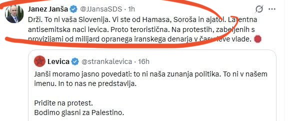 PreglArjan's tweet photo. Besedna zveza “naci levica” približno toliko smiselna kot “svetla tema” ali “suha voda”, a dejansko fašistoidni premier, ki se mu očitno mrači um, je ravnokar veliko več kot polovico Slovenije, ki se pač ne strinja z množičnim morjenje otrok, označil za teroriste in plačance. https://t.co/7OEp1lEUOO