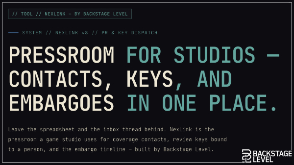 BackstageLevel's tweet photo. 1/6
The feedback process for NexLink is officially underway with our first wave of testing studios. The immediate takeaway? As soon as external users interact with the platform, friction points and UI gaps surface instantly.

#GameDev #IndieDev #GamePR https://t.co/4OvJzsZ8J5