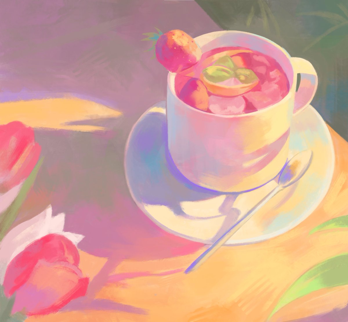 redyajasu's tweet photo. 午後🍵🍓
Colour Study 7/30 https://t.co/VaixA0QZtw