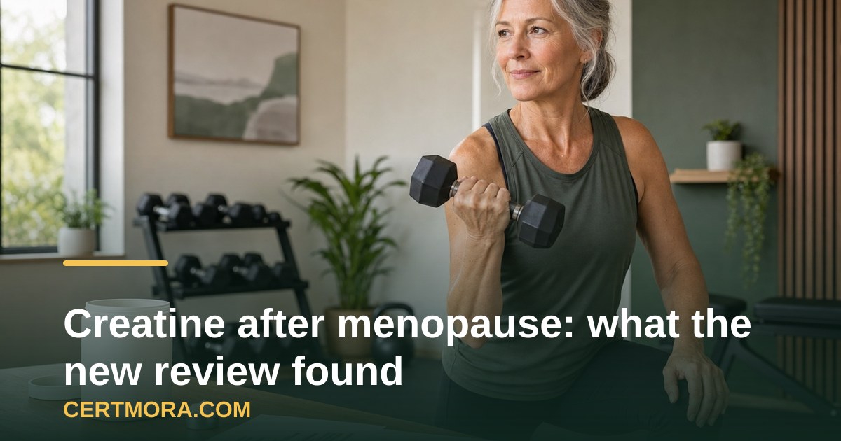 CertMora's tweet photo. Creatine after menopause: what the new review found

https://t.co/4oV0LWbefo
#Creatine #SupplementSafety #Supplements #ThirdPartyTested https://t.co/XCU7r8pyeG