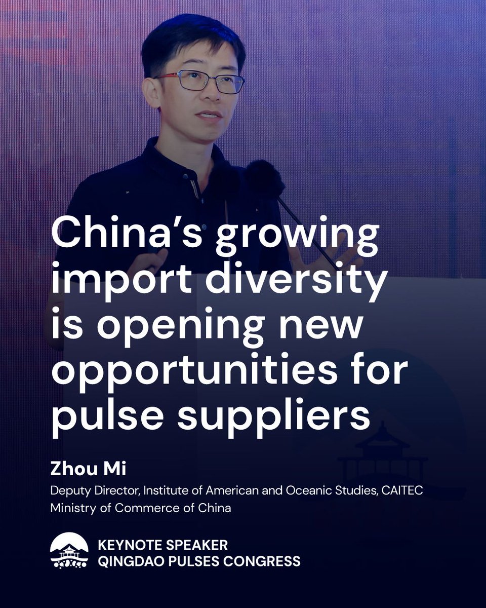 GlobalPulsesGPC's tweet photo. At the Qingdao Pulses Congress, Xu Xiaohu highlighted three key shifts: from volume to value, greater supply-chain diversification, and rising demand for higher-value pulse products.

Become a GPC member and unlock all the content!
https://t.co/1iQqYruGs5

#GPC #Pulses https://t.co/wbkobW5KvW