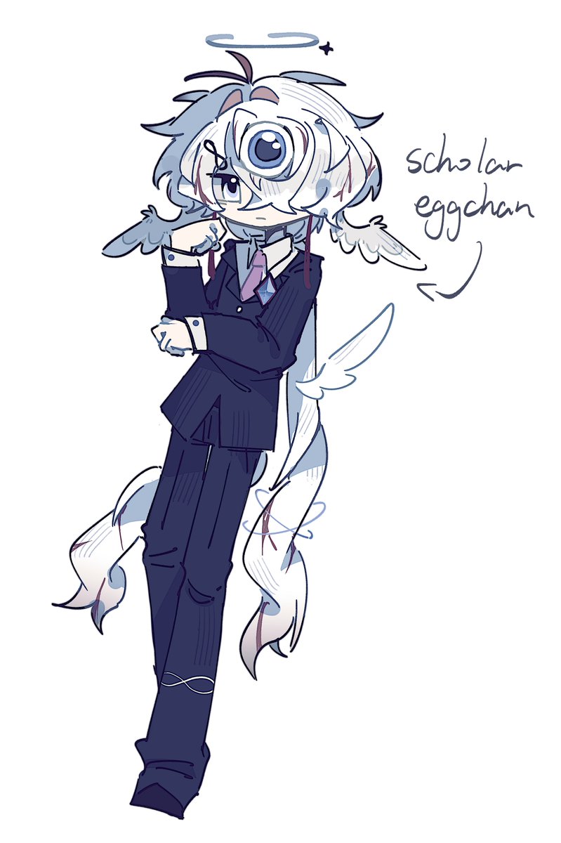 lonelfish's tweet photo. #eggchan 
if egg是学者
喜欢一些长发eggchan。。🤲 https://t.co/zkGpHIfUMc