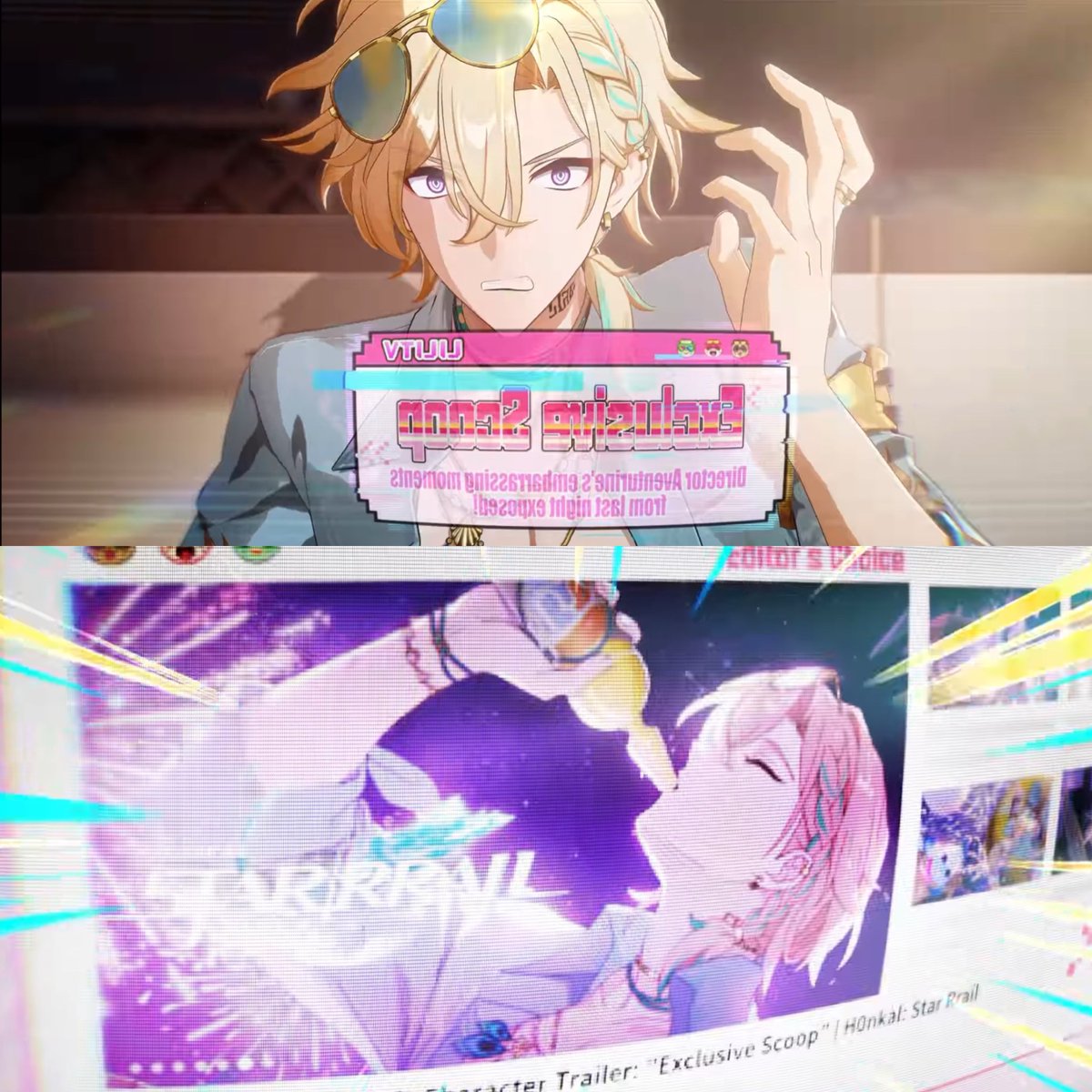 ricciospino_'s tweet photo. It’s interesting to see this side of Aventurine too where this time he gets photographed drunk and wakes up the next morning to a mix of reality and deepfake content about “Director Aventurine’s most embarrassing moments” and see how directly it affects him and the stress this- https://t.co/k3xR1A0fwQ