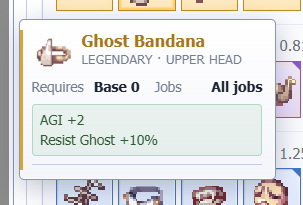 Mboh44840532's tweet photo. This Ghost Bandana is definitely on my wishlist in @IdleROGame! 👻 The +2 AGI bonus is nice, and 10% resistance against Ghost attacks makes it even more appealing. A stylish headgear with useful stats for my build! #IdleRO https://t.co/H8dnF9pYbE