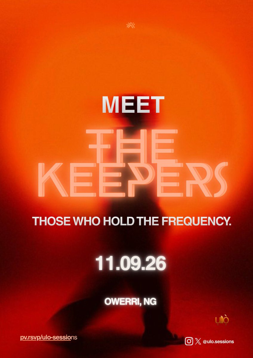 ulo_sessions's tweet photo. THE KEEPERS ARE HERE.
He don't just play the music.
He carries the frequency.
Keeper 001 β TELESY
Different energies.
Different directions.
One transition.
11.09.26 | 9PM TILL LATE
ULO β THE TRANSITION
Come find your frequency.
RSVP β https://t.co/9m43Mdaczg
#ULOSessions https://t.co/ByE8RlubKf