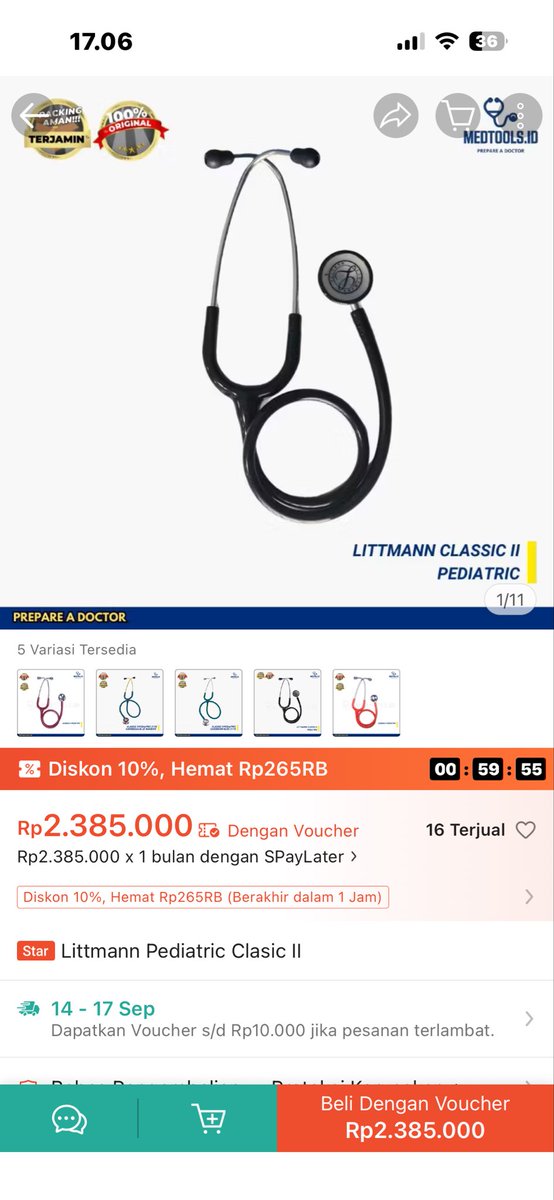 asyannnf's tweet photo. guys mau nanya, untuk osce mending beli stetoskop biasa dulu atau langsung littmann ya? https://t.co/gzNMoBivjN