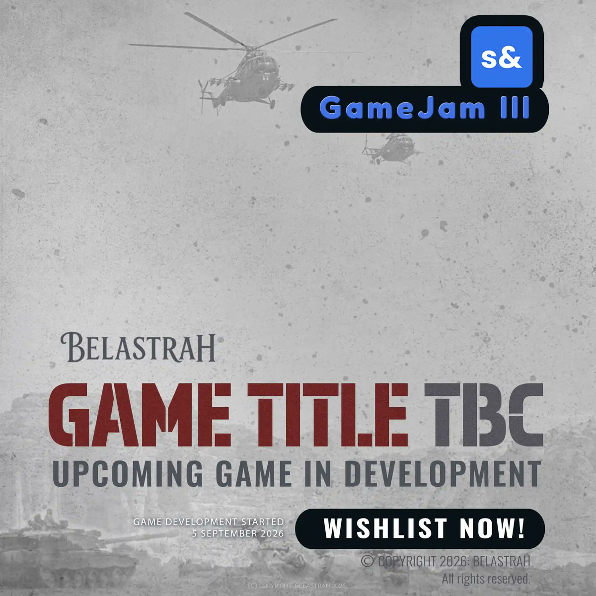 Belastrah's tweet photo. New temporary Game Thumbnail!
From the game branding I created in Photoshop, put together this temporary game thumbnail today. Wishlist this upcoming shooter game via my website at the link: https://t.co/osqov7xvkz https://t.co/EiYZwXrZSQ
