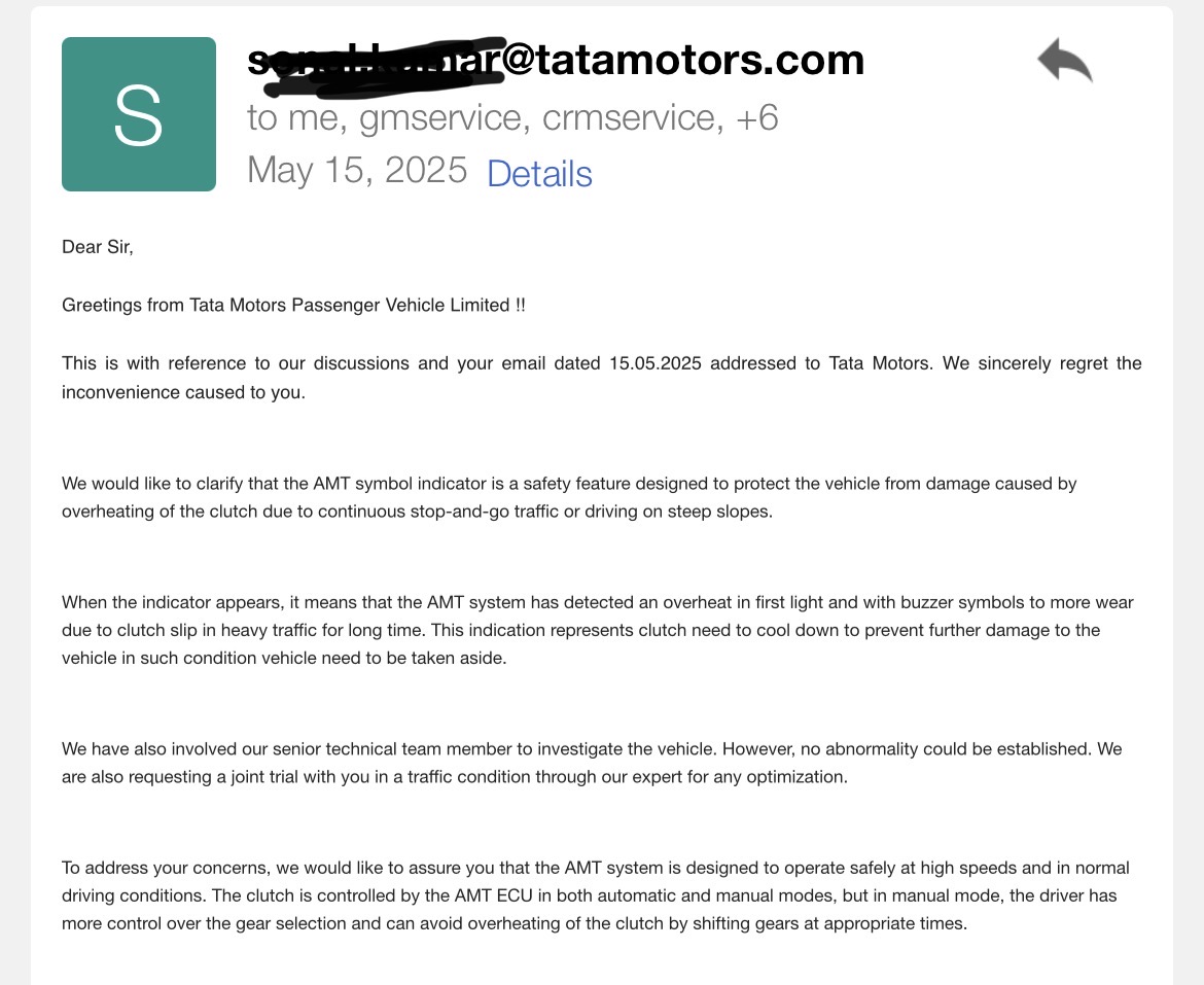 VISHALDAHIWAL12's tweet photo. @vikashsihag213 @TATA_CARS @jagograhakjago @TataMotors @MORTHIndia @jagograhakjago @MORTHIndia please help, @TataMotors @TATA_CARS is sold the car with safety issue to me, my family and other as this vehicle have MT failure Serious malfunction issue but instead of solving they given advice me aside the car from traffic, https://t.co/BWJowYxtfU