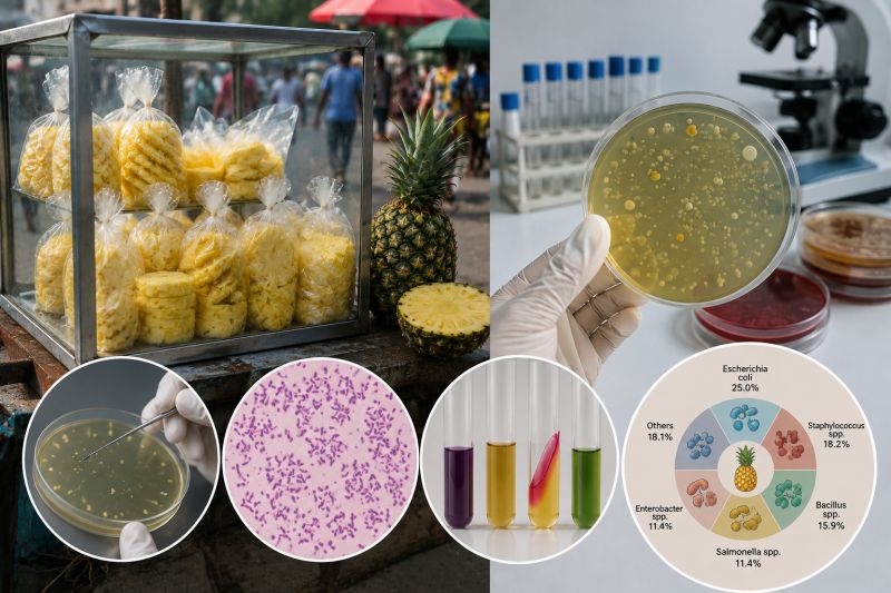 theacecollege's tweet photo. 🍍 Is Your Sliced Pineapple Really Safe to Eat?

📖 Read the full article:
https://t.co/RQJ0Ce6F5C

#FoodSafety #FoodMicrobiology #Pineapple #FoodborneDiseases #Microbiology #PublicHealth #Research #TBS https://t.co/Z83aLMQsgI