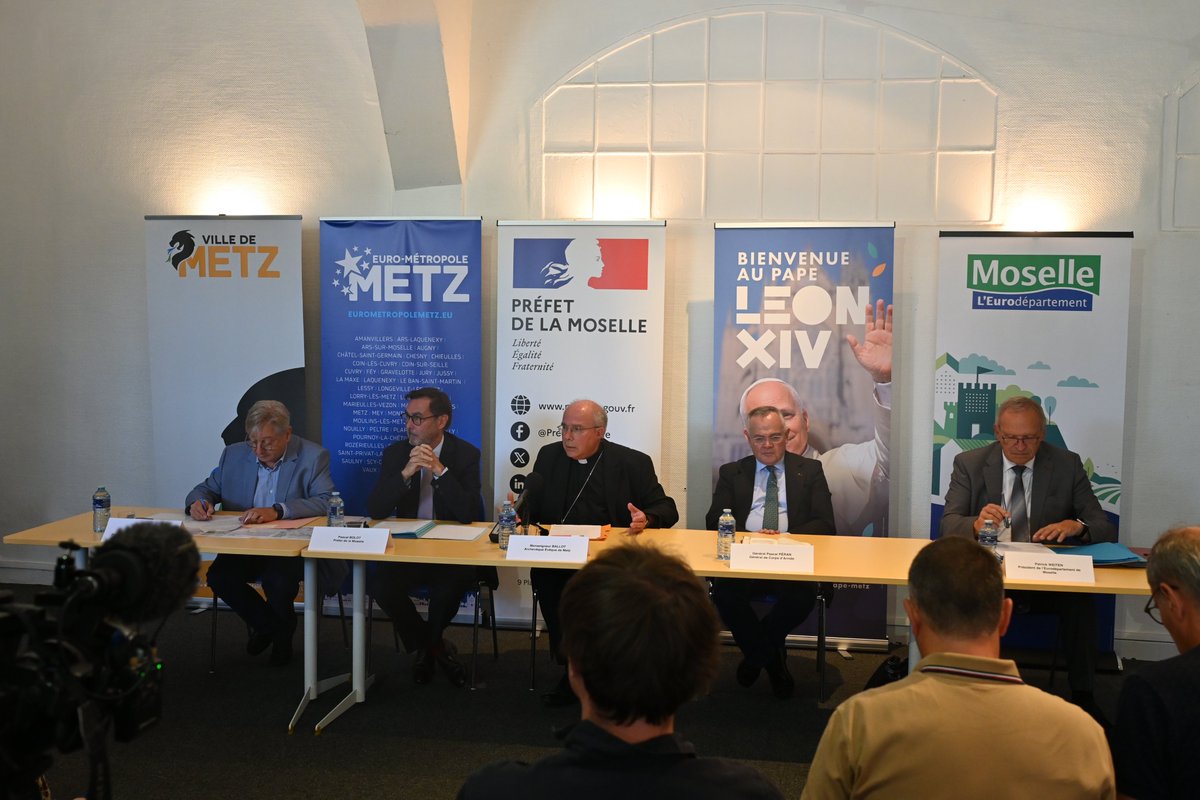 Image de Préfet de la Moselle - #PapeLéonXIVàMetz ⛪ | Conférence de presse

À l’occasion de la venue du Pape Léon XIV à Metz le 28 s