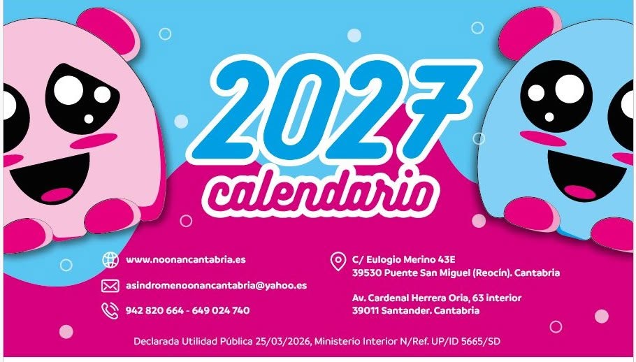 SINDROMENOONANC's tweet photo. Portadas que nos llenan de ilusión! 💫✨

Os mostramos la portada de nuestro Calendario Solidario 2027.

GRACIAS a las familias por las fotos de sus peques y a las entidades que nos apoyan:  @FEDER_ONG  y @cocantabria 

#SíndromeDeNoonan #Cantabria https://t.co/WUrLX10kOm