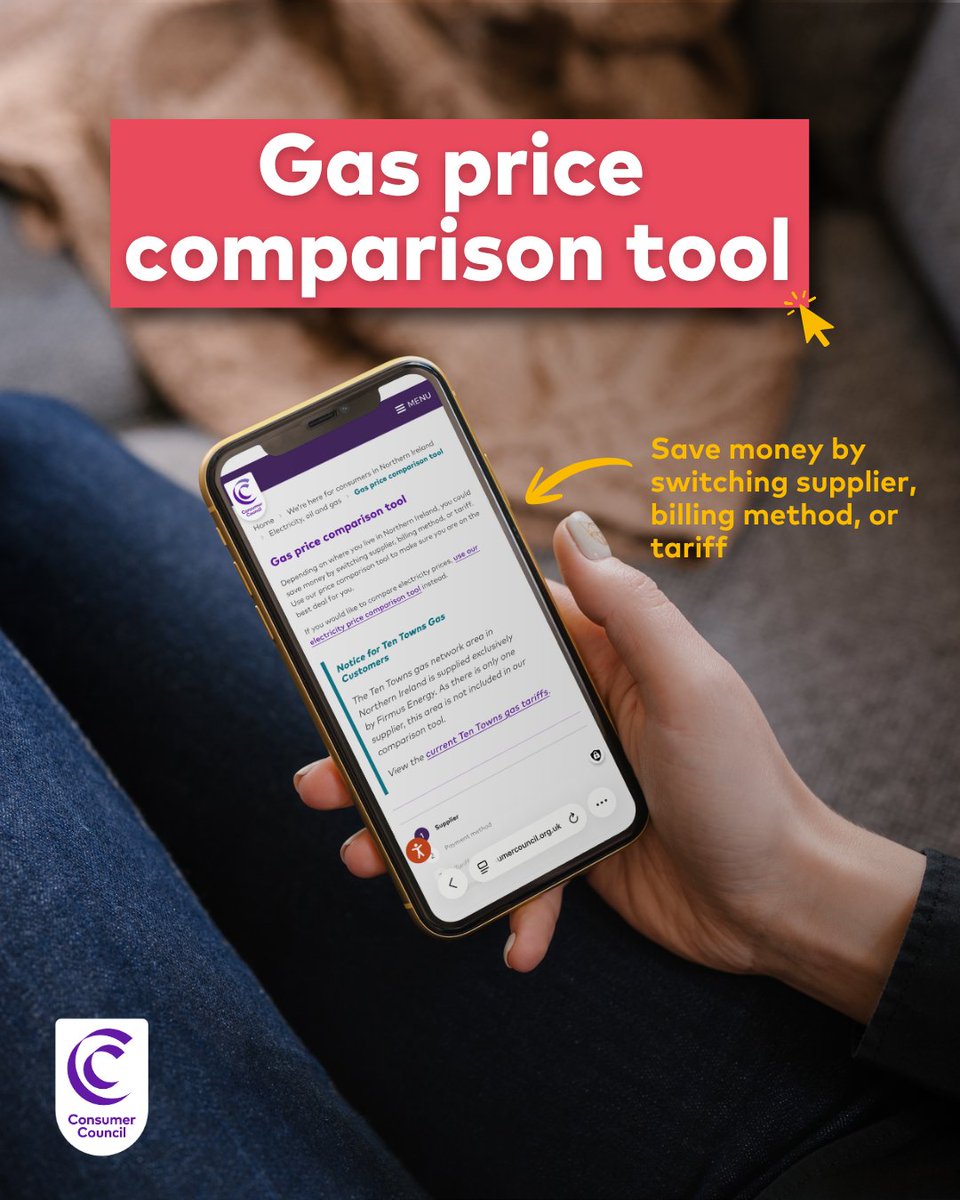 ConsumerCouncil's tweet photo. As both gas suppliers in Northern Ireland have announced price hikes for next month, there is no better time to check if you could be saving money 💷

Depending on where you live, you could save money by switching:

🔥 Supplier
💳 Billing method
📄 Tariff

Please note that the Ten Towns gas network is only supplied by firmus energy.

To use our gas price comparison tool, visit: https://t.co/5I69nJrGAH