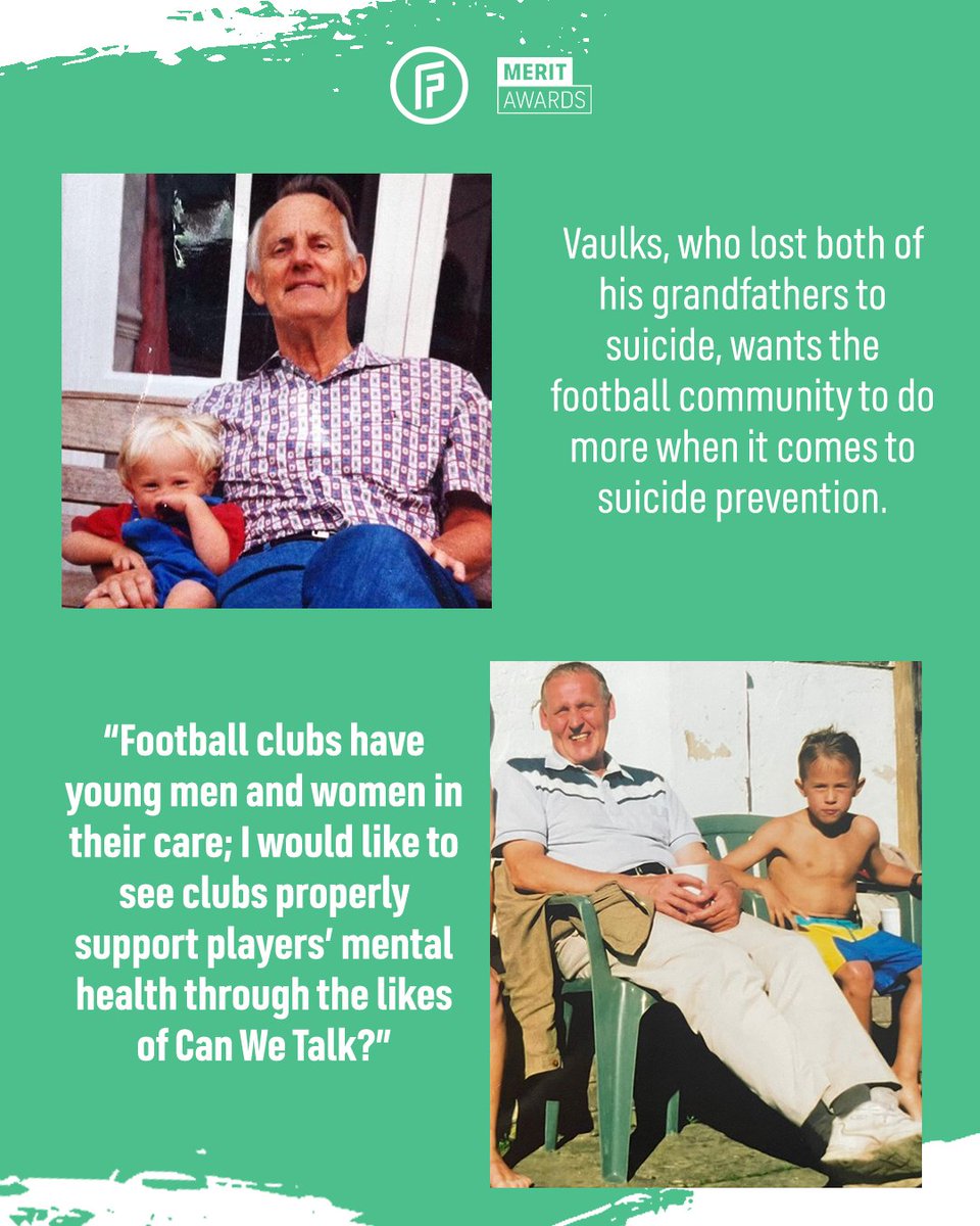 FIFPRO's tweet photo. “Awareness without action isn’t enough.”

This World Suicide Prevention Day, Will Vaulks explains how he’s used his 2025 FIFPRO Player Voice Award prize money to expand his suicide-prevention work.

🔗 https://t.co/kgBwQebEYZ 

#MeritAwards https://t.co/ri3iIrfDOV