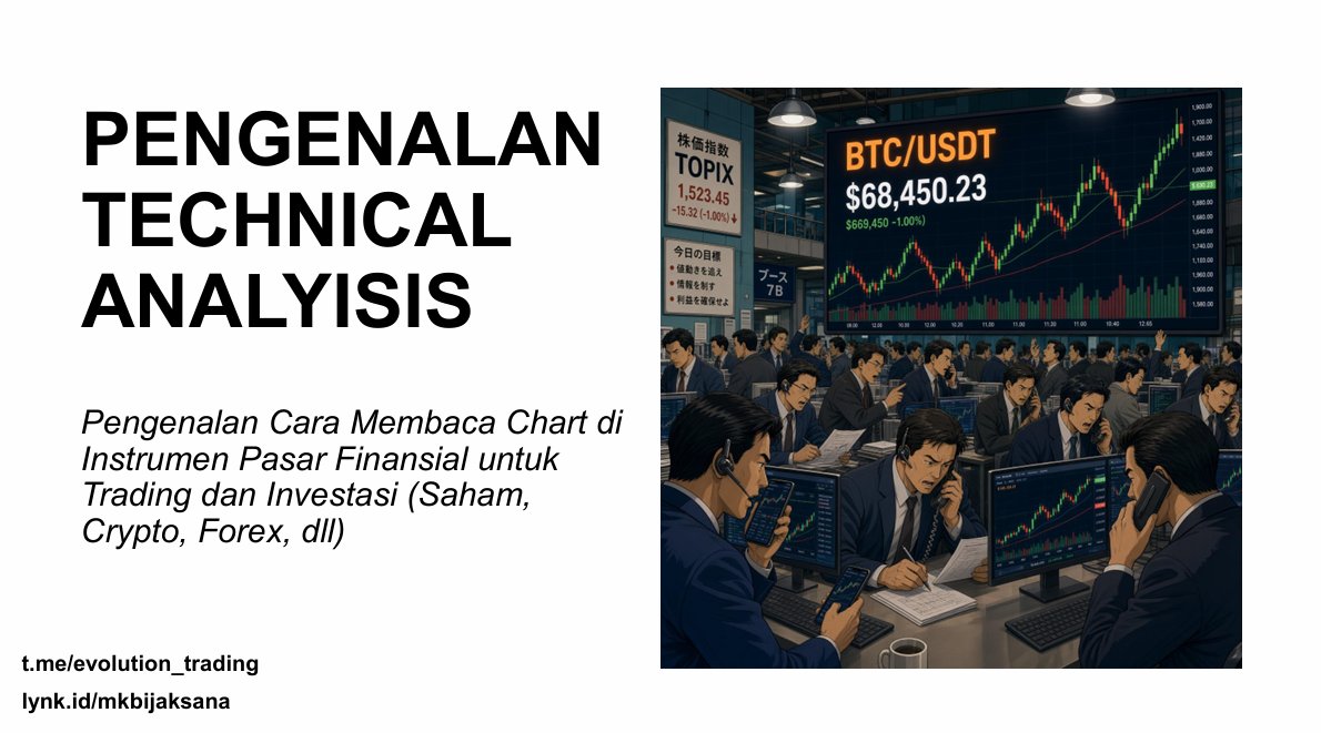 mkbijaksana's tweet photo. OKE GUYS!
KHUSUS BUAT PEMULA YANG MAU MERAMBAH DUNIA TRADING!

MAU ITU SAHAM, CRYPTO, ATAUPUN FOREX

Saya udah bikin 4 video DASAR buat kalian yang mau belajar

Pelajari ini dulu. Ini mulai dari kenapa harus baca chart, sampai simulasi cara manage resiko

Sambil saya bikin rekaman video yang lebih advanced-nya.

NIH! BAGIIN JUGA KE TEMEN-TEMENMU YANG MAU BELAJAR TRADING TAPI TAKUT BAYAR KELAS MAHAL ISINYA KOSONG ATAU TAKUT DIPERAS SAMA IB!

Video 1:
Pengenalan Technical Analysis
https://t.co/3xb9oCUmvT

Video2:
BASIC dari Candlestick
https://t.co/DJ3tsJDSbC

Video 3:
Risk Management 101
https://t.co/hRQACtZo1o

Video 4:
Simulasi Risk Management buat "Business Plan" Trading
https://t.co/0vB0qSVN5U