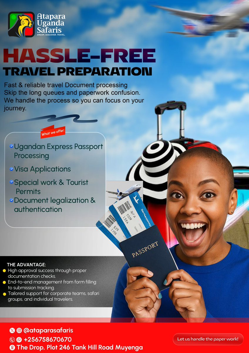 ataparasafaris's tweet photo. Urgent travel calls for fast processing!! 💼 

Whether it's an emergency business trip or a last-minute getaway, let us expedite your Passport &amp; Visa approvals with guaranteed accuracy and zero delays.

Contact us today to get started! https://t.co/QLXK6WReZb
