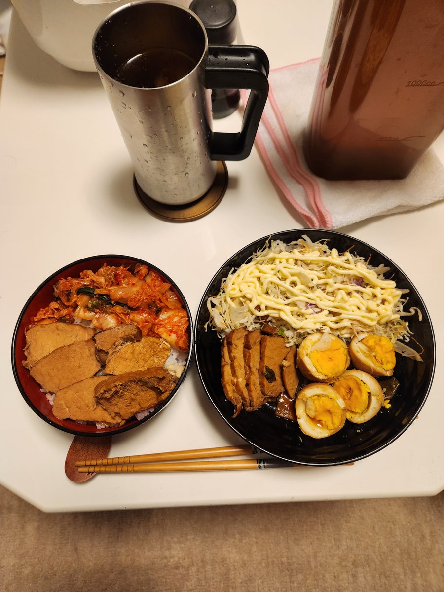 blacklagoon168's tweet photo. 今日は時間あったから、焼豚作って焼豚丼いただきます🙏🏻 https://t.co/Xt6j6fAXvC
