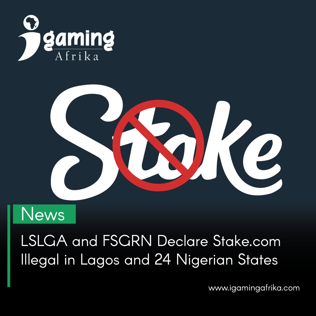 IgamingAfrika's tweet photo. The @lslga_ in collaboration with the Federation of State Gaming Regulators of Nigeria (FSGRN), has declared Stake operations unlawful in Lagos State and across 24 other member states in Nigeria.

Read More: https://t.co/QtturBRSqL

#iGamingAFRIKA #iGamingIndustry #Stake #FSGRN https://t.co/Pe9Q4xjpSi