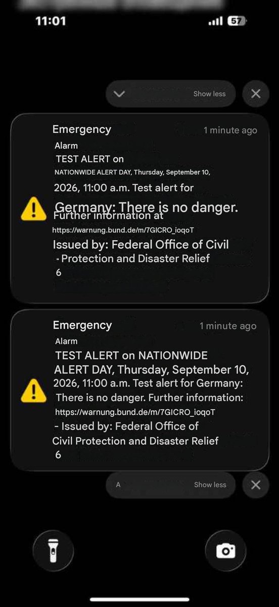 wartranslated's tweet photo. A large-scale test of the warning system took place in Germany this morning, with sirens sounding across the country and warnings of a threat issued. https://t.co/YvLdEj0OZ4