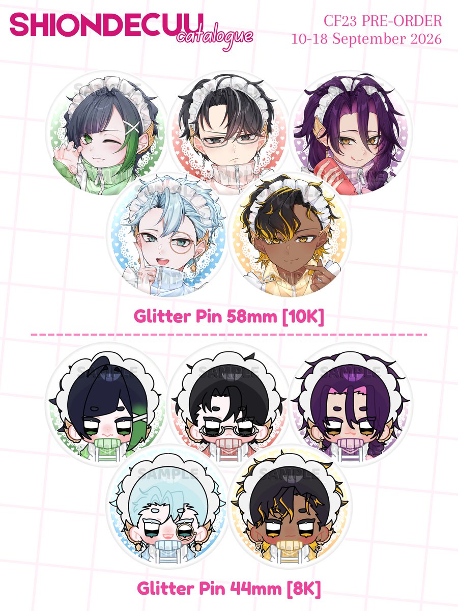 ShionDecuu's tweet photo. [RTs &amp; Likes are really appreciate💖]
My Pre-order for CF23 is Open!!

📆 10-18 Sep 2026
🌟 Fandom : Pandavva
🛍️ Pick Up &amp; Mail Order
🎀 PO form :  https://t.co/XH3ng8odVz

#cf23catalogue #comifuro23 #comifuro23catalogue https://t.co/zVcbU0m0Ce