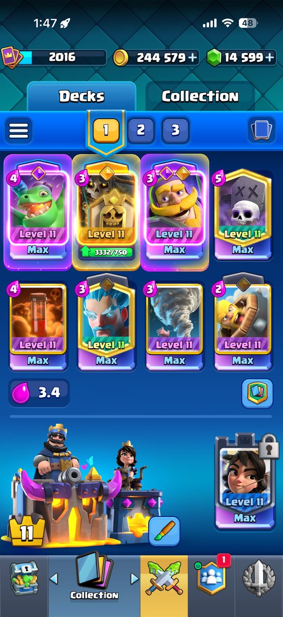 Golden_Xbow's tweet photo. Looking for 2v2 partners dm me or comment my deck is there. #clashroyale https://t.co/iIJ8ckxkhb