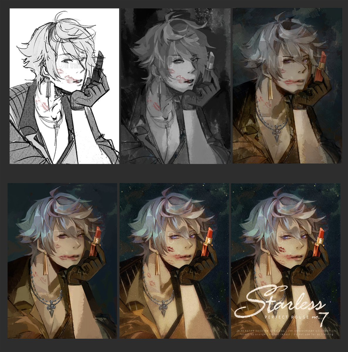 _orangie's tweet photo. also wanted to post the progress! got very lost along the way and redrew his face like 800000 times and tbh im still not happy w it, but oh well LOL https://t.co/xrtmMTN7Fz