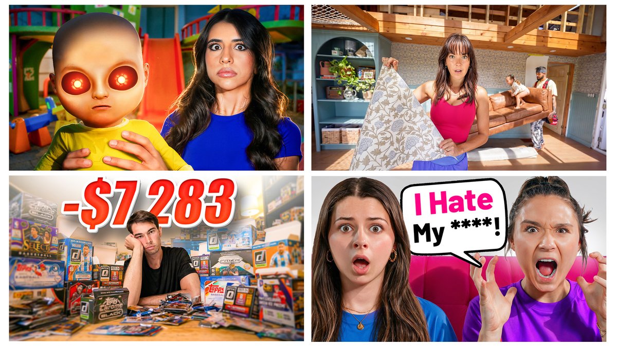 ayyoub7even's tweet photo. Four recent thumbnails, four audiences that have nothing in common. https://t.co/sm2DWH37Ct