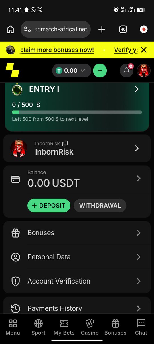 InbornRisk's tweet photo. @swarmy007 @parimatch I wanna be retired by you Legend 

Thanks for the opportunity of putting smile on people's face and changing lives

I have joined through your code @swarmy007 

And I'm following closely on all your future bet predictions 

Hope you see me 🙏 https://t.co/lBGVrfD5Cu