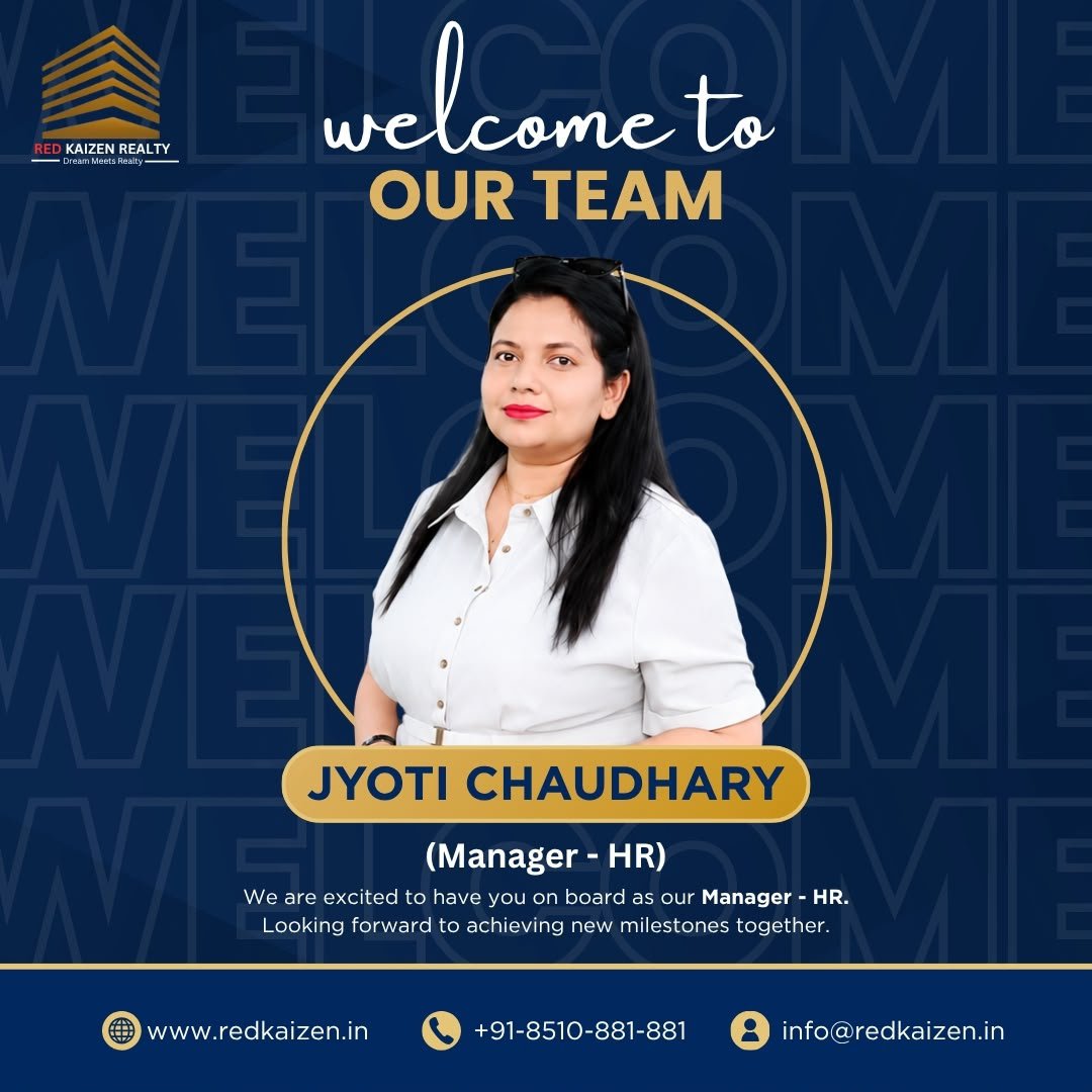 RedKaizen64790's tweet photo. A warm welcome to Jyoti Chaudhary, our new Manager – HR🎉
We’re delighted to have you join the Red Kaizen Realty family. 
 #HRManager #ManagerHR #EmployeeOnboarding #RealEstate #RealEstateCompany 
For more: https://t.co/J1R6ngKWEP https://t.co/YBQVeCSIKQ
