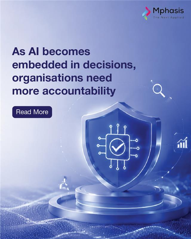 Mphasis's tweet photo. AI-driven decisions do not happen in a vacuum. 

Nitin Rakesh, CEO & MD, Mphasis , highlights in his Fortune India article how business objectives, regulatory requirements, customer commitments, operational constraints and economic realities all influence how organizations act. As AI becomes embedded in decisions around revenue, supply chains, customer experience, risk and compliance, enterprises need more than an explanation of an AI recommendation. They need a traceable chain from the assumptions behind a recommendation to the action it enables and the outcome that follows.

Read Nitin's perspective on building a more accountable approach to enterprise AI.

Read More: https://t.co/6g2gACw4L2

#StayAhead #EngineeringIsInOurDNA #IntelligentEngineering #AIWithoutIntelligenceIsArtificial
