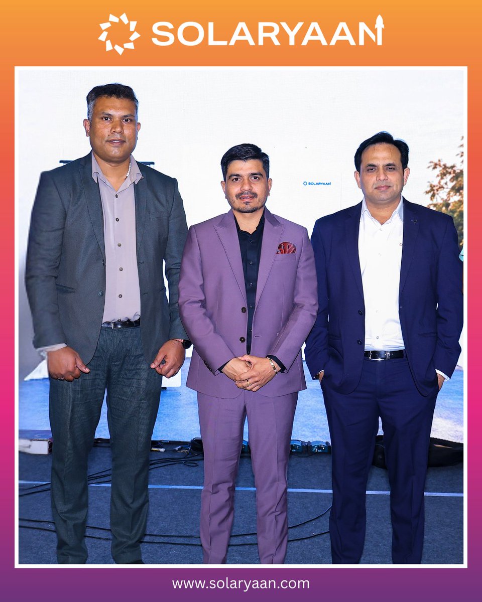 Solaryaan_'s tweet photo. ☀️ Karnataka Embraces Solar Innovation!
SolarYaan’s AIO Series launch in Karnataka marks another step towards smarter, integrated &amp; sustainable solar solutions.
Proud to have Founder &amp; CMD Manoj Patel and Executive Director &amp; CEO Chirag Patel lead this milestone. https://t.co/NVdevEBvLg
