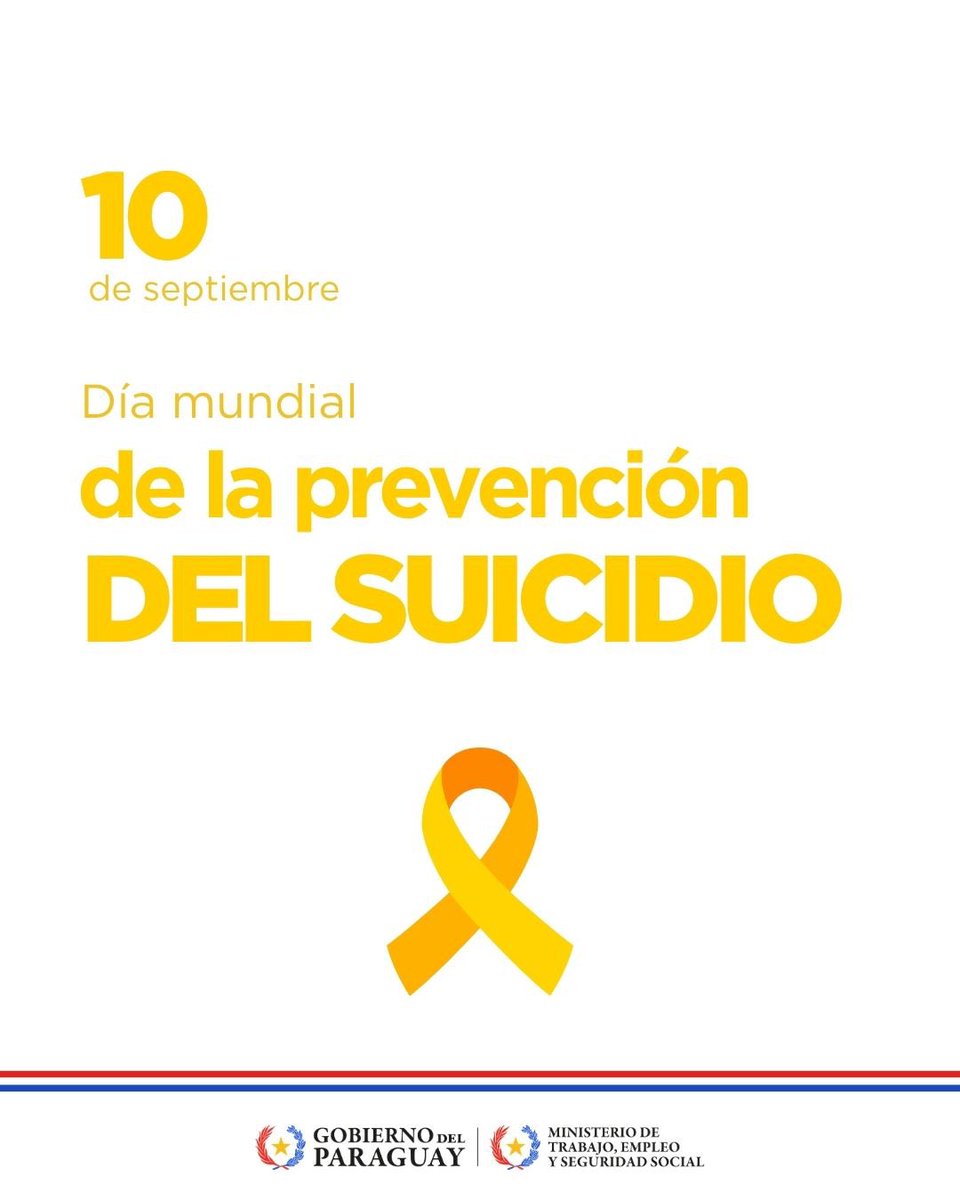 MTESS_PY's tweet photo. #Prevención | Cuidar la salud mental también es parte de construir entornos laborales seguros y saludables. 💛

En el trabajo, escuchar, acompañar y estar atentos a las señales puede marcar la diferencia. La prevención del suicidio es una responsabilidad de toda la sociedad.

Desde el #MTESS promovemos una cultura de prevención, respeto y cuidado de las personas.

Hablar ayuda. Escuchar ayuda. Pedir ayuda es importante.