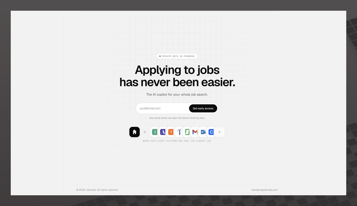 DaveyHert's tweet photo. Don’t take my word for it. Take his! 🥹

The waitlist is finally live! 👇🏽🥳🎉
https://t.co/92VdbAn3DF

Early birds will get a private demo invite for Saturday evening.

Anticipate like your career depends on it… ’cause it might! 🔥

For the latest updates, kindly follow: @usejobmate