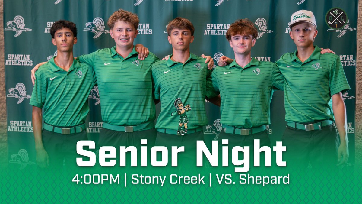 OakLawnGolf's tweet photo. Come join us at Stony Creek to help honor our 5 seniors. Ethan Barnes, Vince Crosby, Ethan Masek, Pat Driscoll & Dylan Jones have all been part of the program for 4 years. We look forward to seeing them on the course today #olchspride https://t.co/OUsMT71sV1