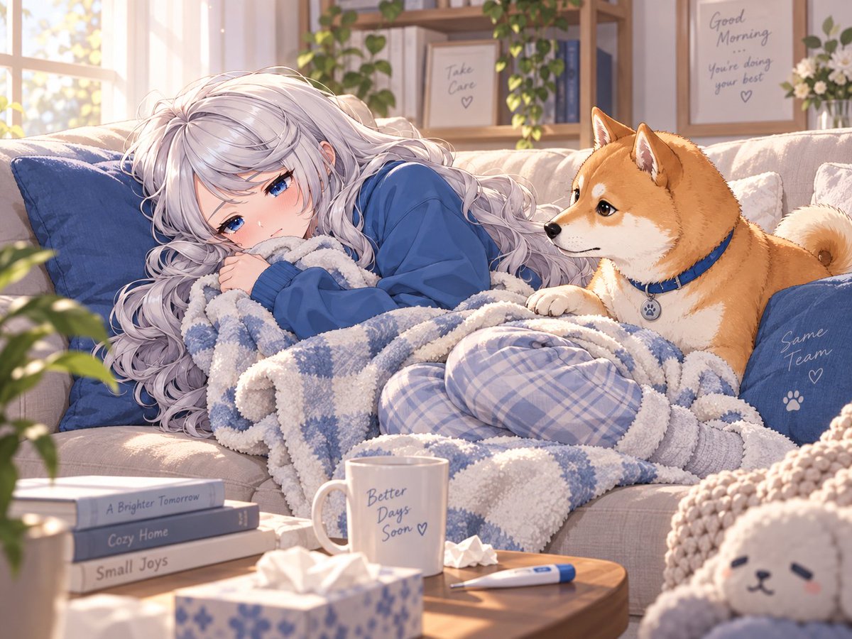 LovelyLilanStar's tweet photo. Good morning all.

Woke up still feeling icky, so I think today is going to be a cozy, take it easy kind of day. Thankfully, Mochi has already volunteered for nurse duty.

May your day be lovely and filled with compassion. https://t.co/J4P3D7rCFl