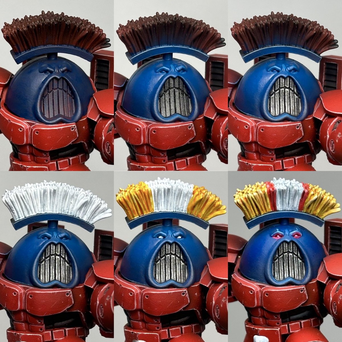 MamikonPaints's tweet photo. Captain, Space King: Helmet Workflow - showing few steps from 1 of the 6 tutorials about the painting process on this model that will be available on my Patreon. 
This model is from the Kickstarter Campaign by @FlashgitzAnims and you should definitely check it out! #spaceking https://t.co/5SaqsCMjnk