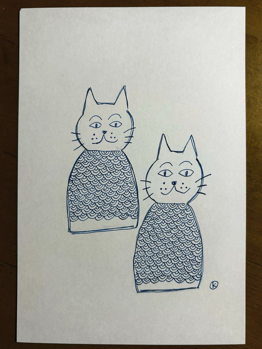 kimiuroko's tweet photo. 2匹の鱗猫
#fish #art #pen #photo #diving #sea
#魚 #海 #鱗 #ダイビング #釣り
#インテリア #ハンドメイド #イラスト
#ペン #写真 #アート https://t.co/QezkxRL3j6