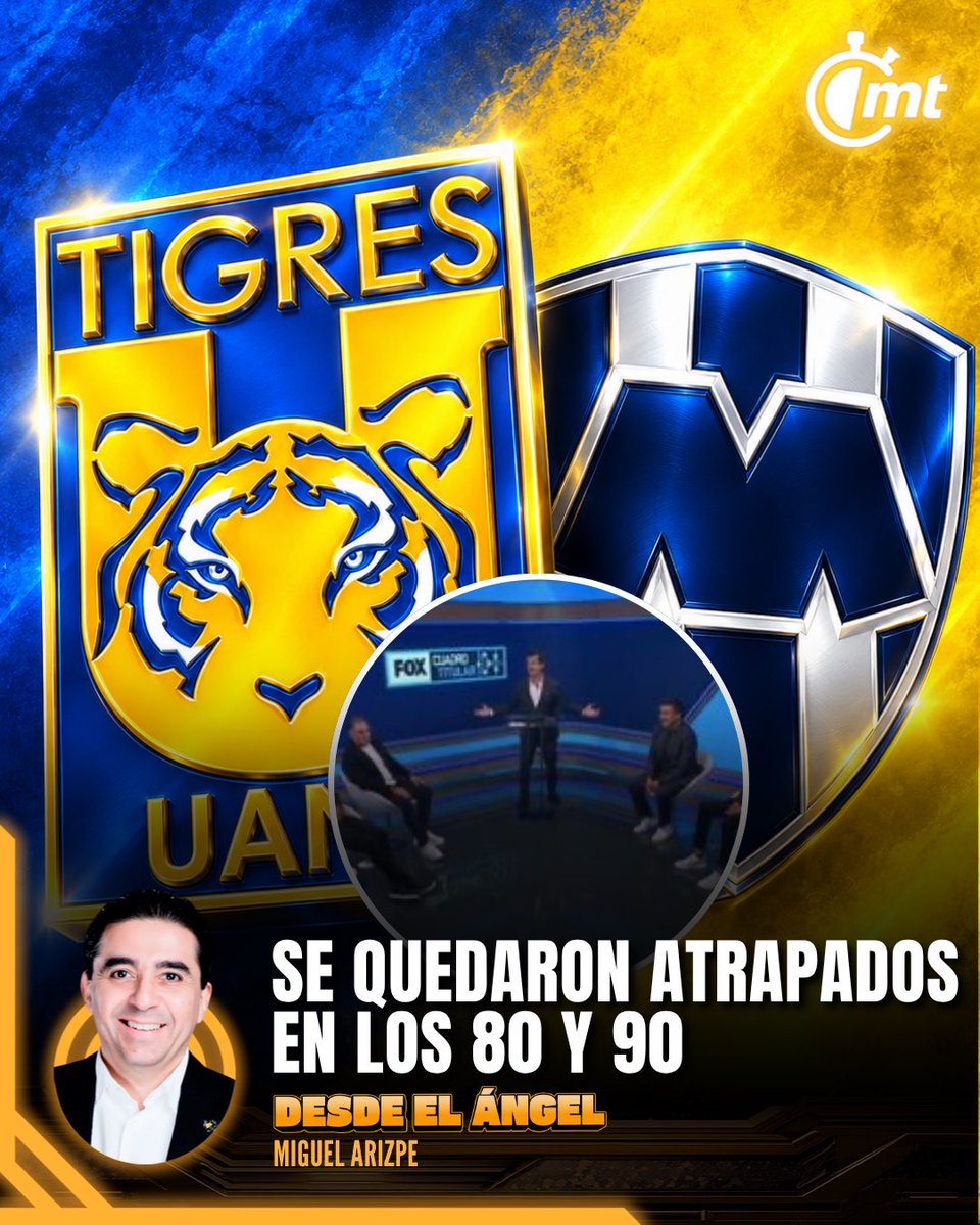mediotiempo's tweet photo. SE QUEDARON ATRAPADOS EN LOS 80 Y 90 🚨

✍️ El martes en el programa CUADRO TITULAR en la cadena FoxOne, hablaron de los clásicos al puro estilo ochentero, retrógrada y anciano.

✍️  Demeritan todo lo que es fuera de la CDMX. Creen que la gente aún se traga eso de los 4 grandes.

✍️ Para ellos sólo con que te llames Cruz Azul, Pumas u otros, ya eres mejor que los demás.

La columna de @ArizpeMiguelZ  | #DesdeElÁngel

https://t.co/MAUdedmqdo