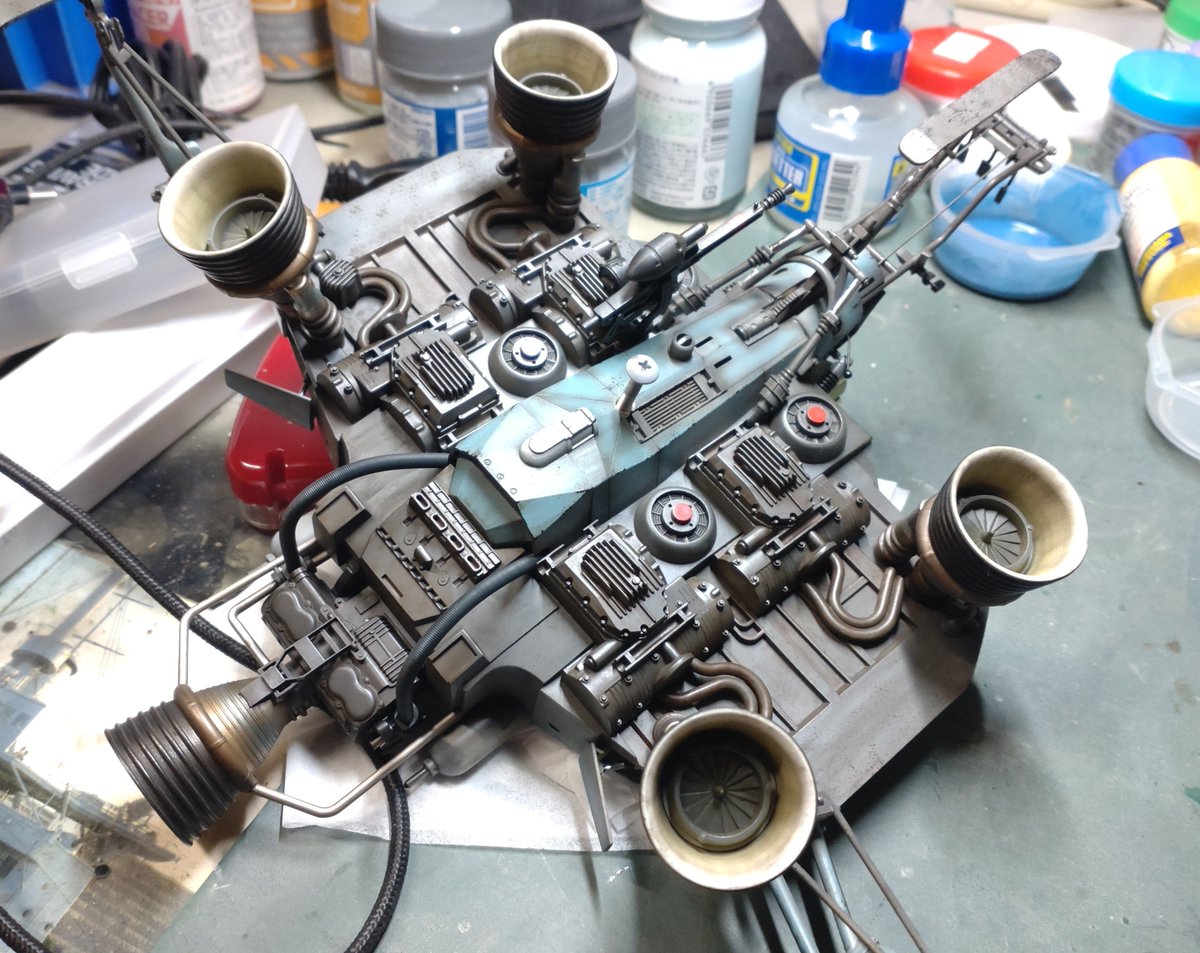 f_bankin's tweet photo. NITTO 1/20 HORNISSE 
#マシーネンクリーガー

ちまちま汚し中です。
つや消し万歳😍 https://t.co/piq7xRr0JI