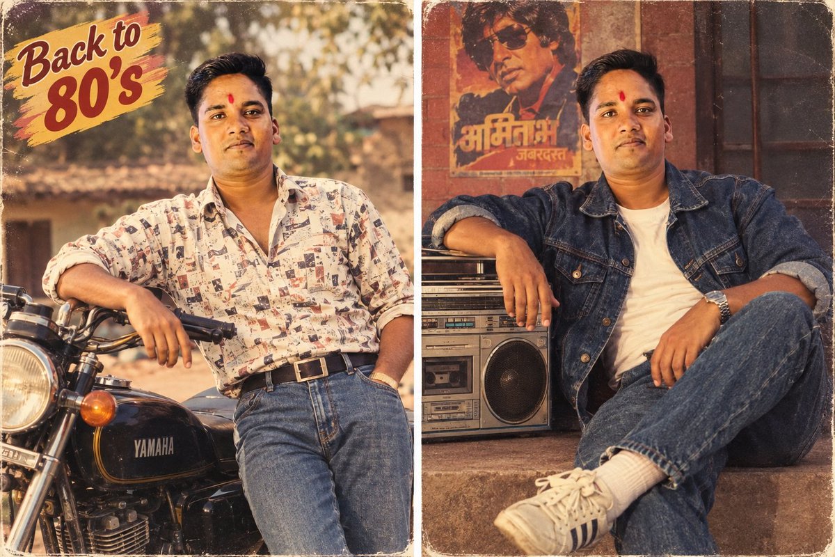 Adityaraj2098's tweet photo. Following the trend.. 80's Look... ✨🤗❤️❤️

#80's_trend
#trending 
#Viral 
#Adityaraj https://t.co/IaRTEQ5ax5