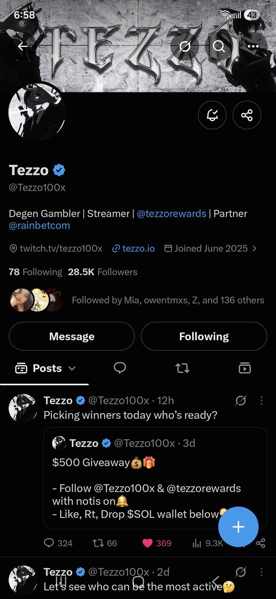 aerichandechuu's tweet photo. @Tezzo100x @tezzorewards Thank you so much for this guys @Tezzo100x and @tezzorewards

Gi6FuubZfNy3A3xgyB8jL1nfPqArosHsg9HV43DrAsCR https://t.co/xKFHzseBJj