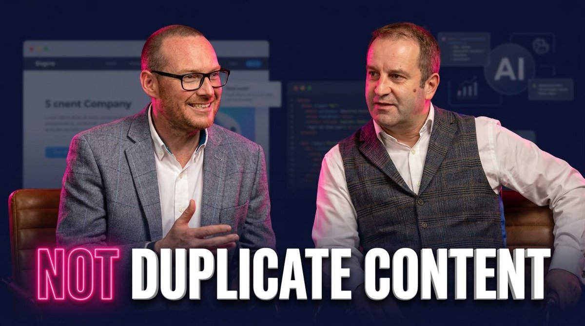 Fleek_Marketing's tweet photo. Duplicate content is the wrong thing to worry about. The version of your thinking that sits on your own website is the only one a search engine or an AI model can reliably read. Live Friday 10:15am with Jonny Ross and Pascal Fintoni. https://t.co/D9RGpFhUPX