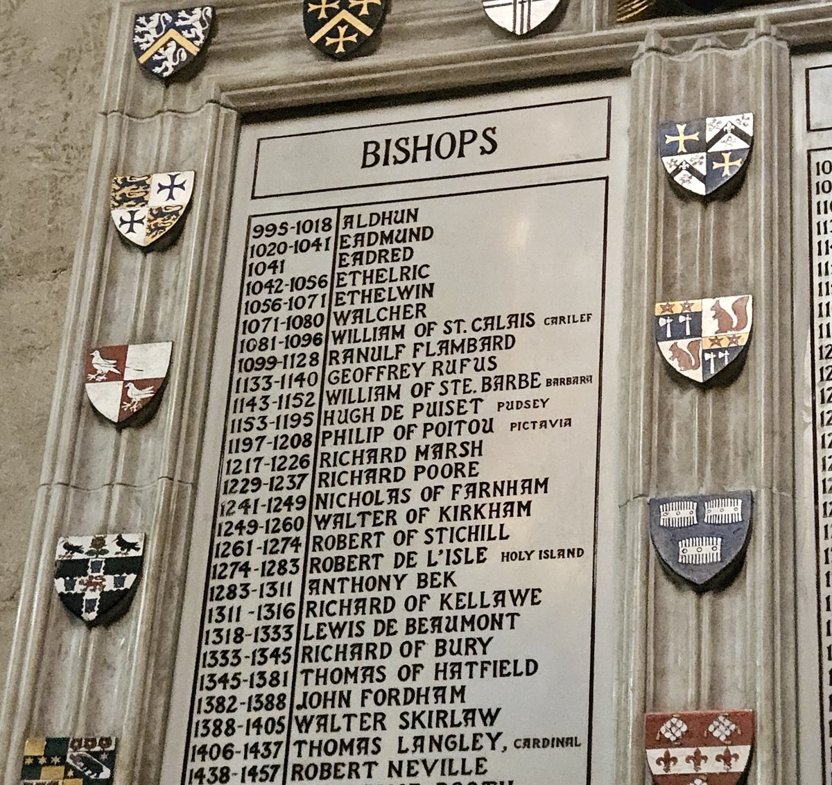 Bridei_III's tweet photo. Durham Cathedral a few weeks ago, very stark example of the extent to which Normans took over powerful positions in England https://t.co/1bVSAfNZbk