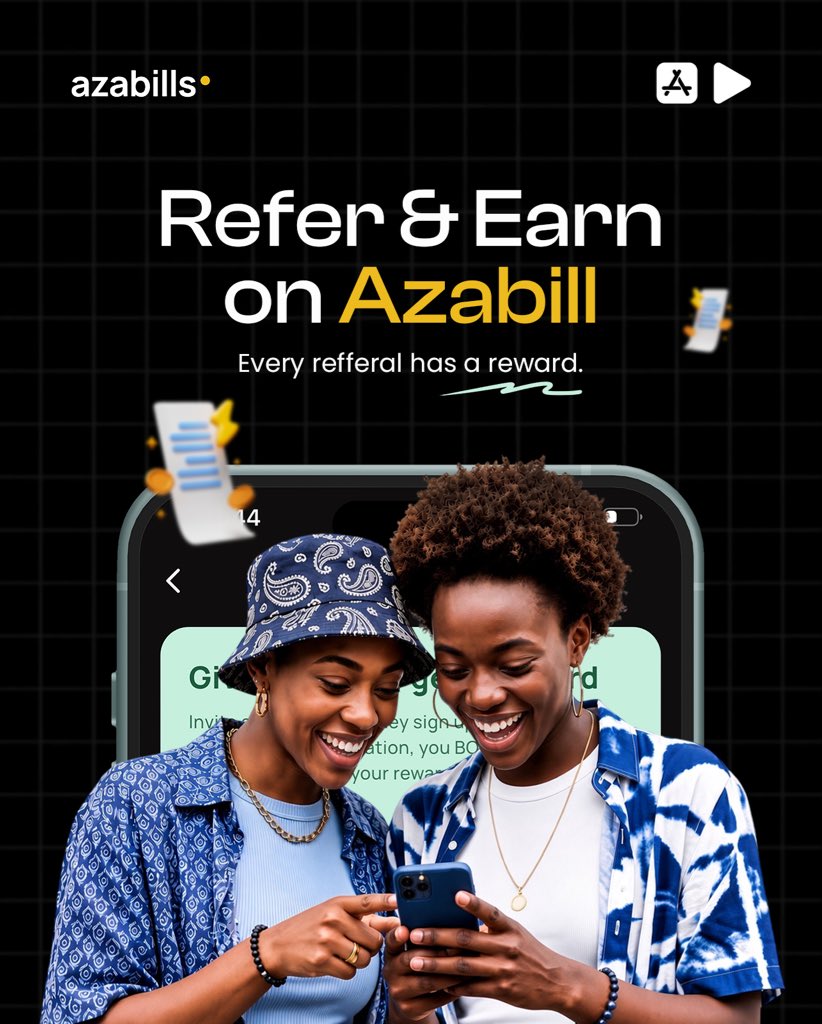 AzabillHQ's tweet photo. You’re already an Azabill user. Now get paid for it.

#paylater #azabill #bills https://t.co/l7ITUkJcKx