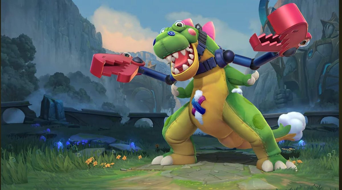 ArenaXWiccano's tweet photo. 🚨RELA NO JACARÉ!

Confira a skin de lançamento de CHO'GATH TERROR DE BRINQUEDO! 

O que acharam? https://t.co/f3ruFLIg1Z