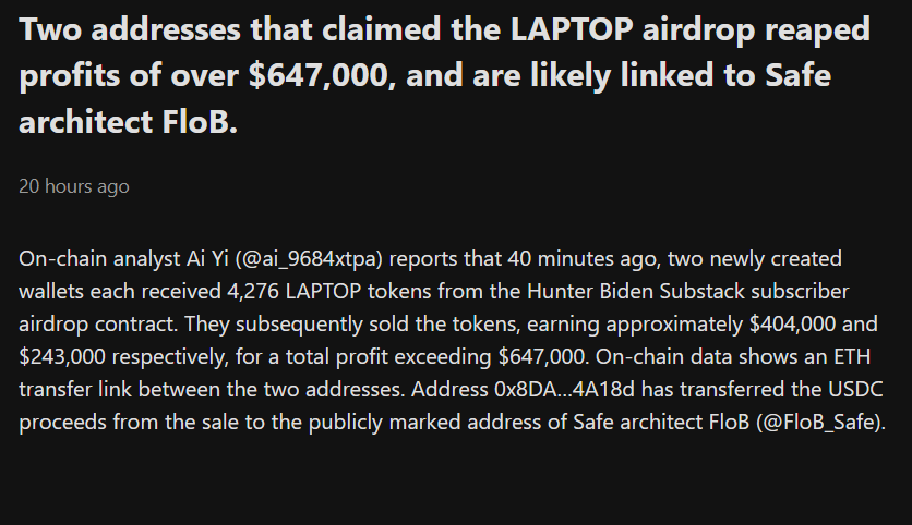 Limitless100x's tweet photo. @TheMoneyApe He scammed a lot of people. It was all pre-planned to dump on retail. https://t.co/j9RXepSu4q