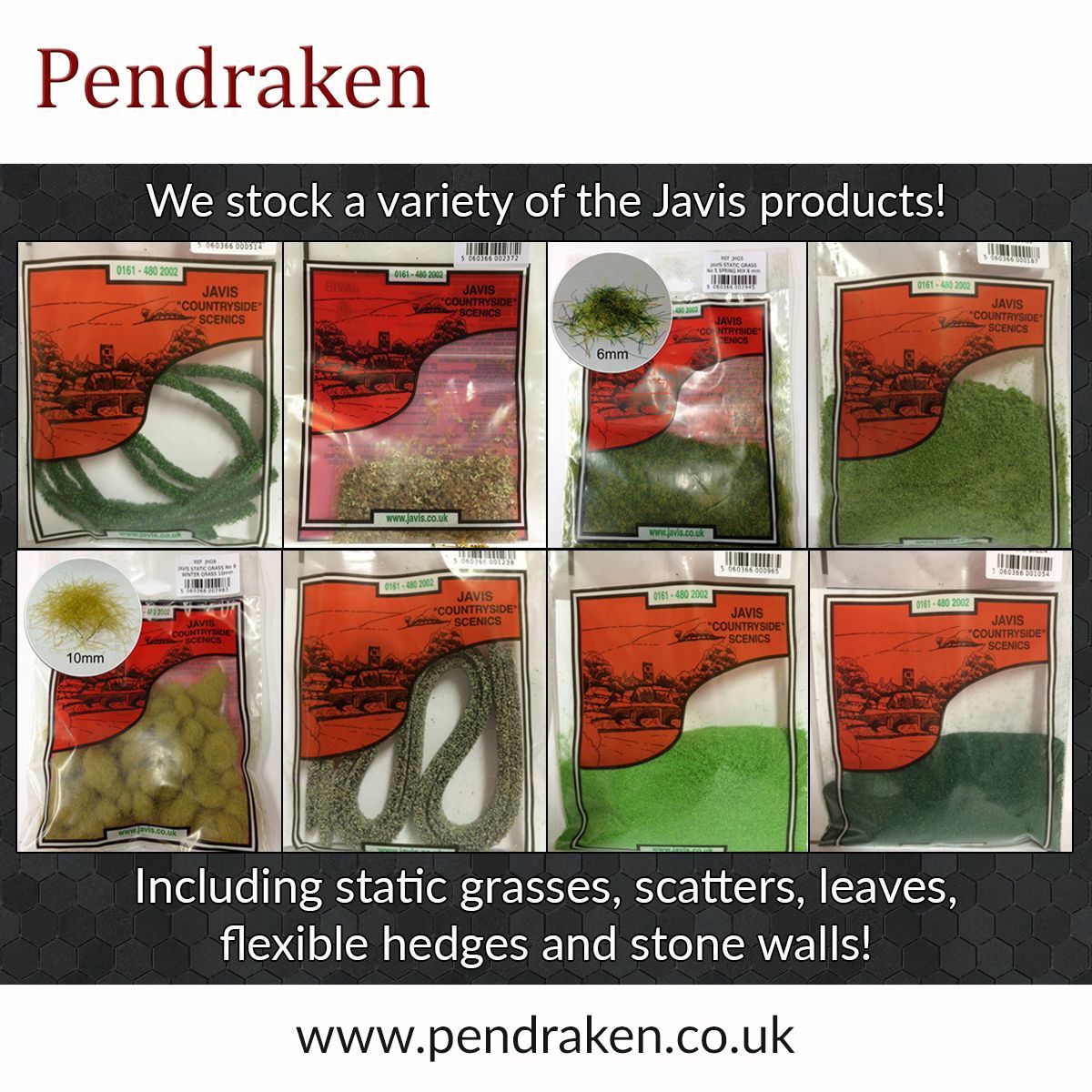 pendraken's tweet photo. We stock a variety of the Javis products!  Including static grasses, scatters and tufts, as well as flexible hedges and walls, these are available here: https://t.co/JKQu8tQFLl  #pendraken #javis #wargaming https://t.co/uqoY0SBpHw