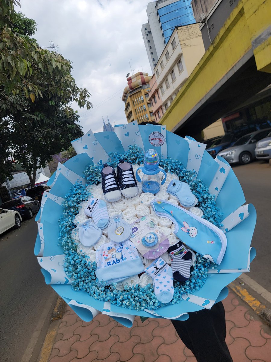 WhispersFloral's tweet photo. Diaper bouquet Nairobi 
Whatsapp 0721554393
#duaperbouquet
#samedaydelivery
#Nairobigiftshop https://t.co/Lbzn250Mlv